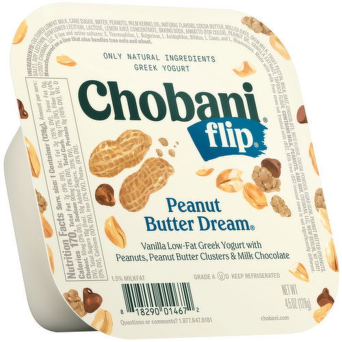 Chobani Flip Yogurt, Greek, Peanut Butter Dream