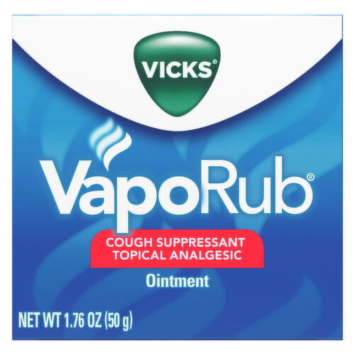 Vicks Vaporizing Decongestant VapoRub, Topical Chest Rub & Analgesic Ointment, Over-the-Counter Medicine