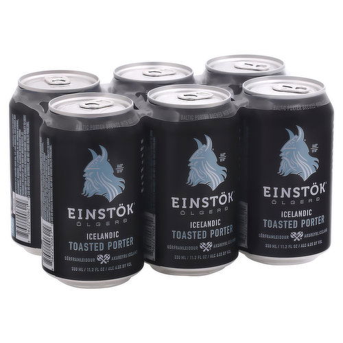 Einstok Olgerd Beer, Toasted Porter, Icelandic, 6 Pack