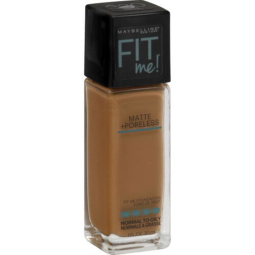 maybelline Fit Me Foundation, with Clay, Matte + Poreless, Toffee Caramel 330