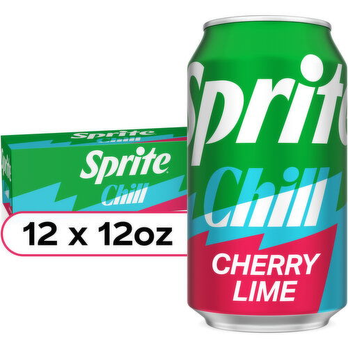 Sprite ® Chill Cherry Lime Natural Flavor Soda Soft Drink Cans