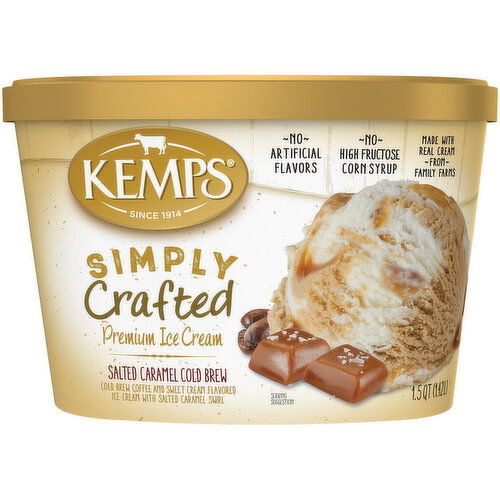 Kemps Simply Crafted Salted Caramel Cold Brew Premium Ice Cream