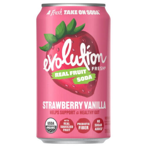 Evolution Fresh Functional Soda, Strawberry Vanilla