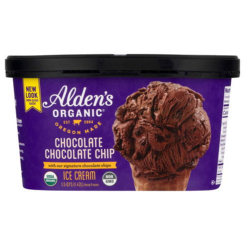 Aldens Organic Ice Cream, Chocolate Chocolate Chip