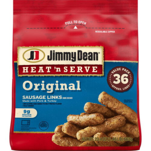 Jimmy Dean Heat 'N Serve Original Pork Breakfast Sausage Links