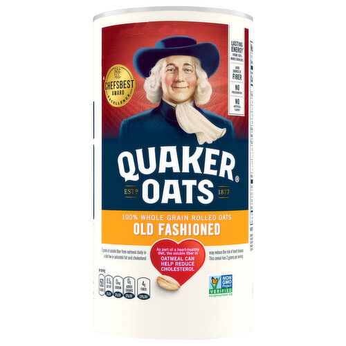 Quaker Oats Oats, Old Fashioned, 100% Whole Grain, Rolled