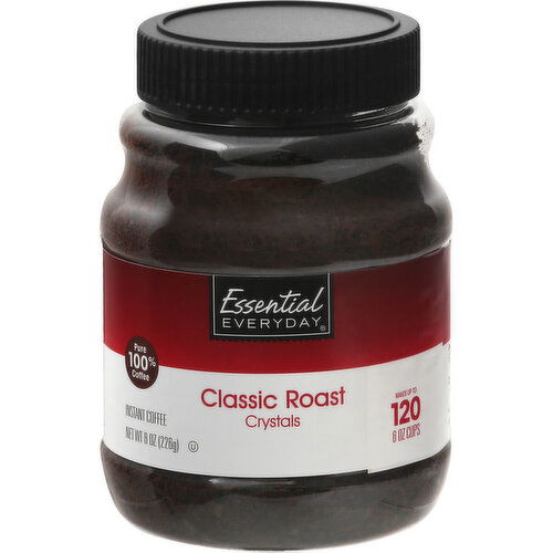 Essential Everyday Coffee, Instant, Classic Roast, Crystals