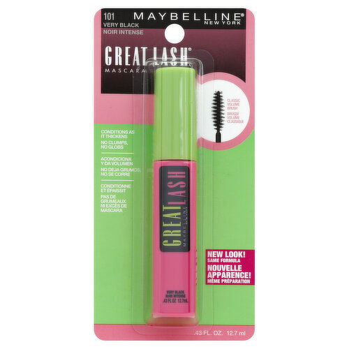 maybelline Great Lash Mascara, Very Black 101