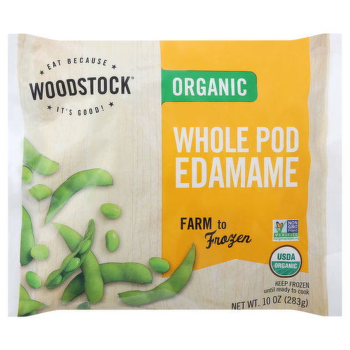 Woodstock Edamame, Whole Pod, Organic