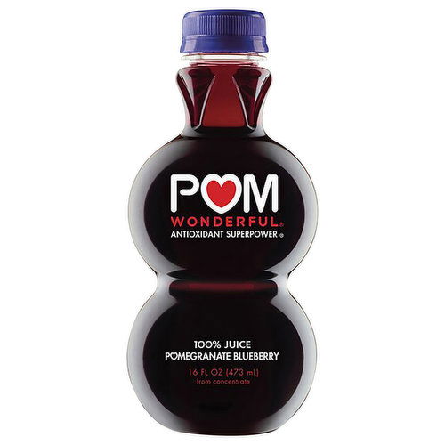 POM Wonderful Antioxidant Superpower 100% Juice, Pomegranate Blueberry