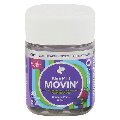 Olly Constipation Relief, Keep It Movin', Plum Berry