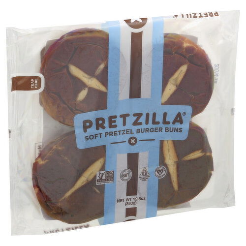 Pretzilla Burger Buns, Soft Pretzel