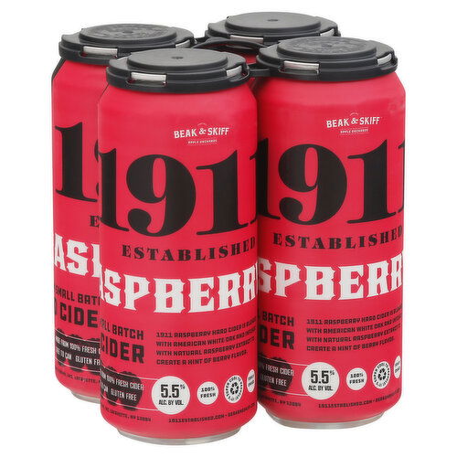 1911 Established Hard Cider, Premium Small Batch, Raspberry