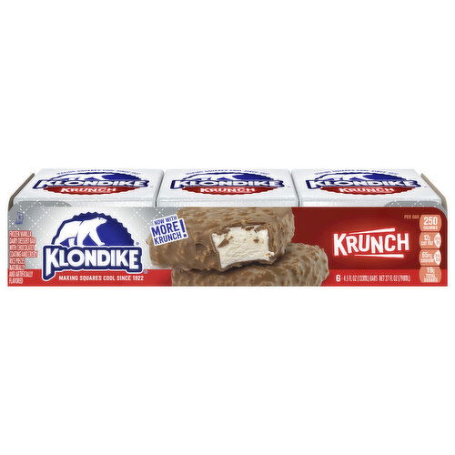 Klondike Frozen Dairy Dessert Bars, Krunch