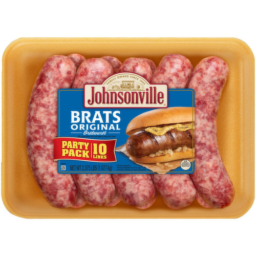 Johnsonville Original Brats, Party Pack, 10 Links