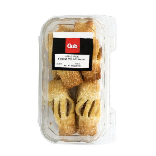 Cub Bakery Apple Strudel Twists, 6 Count