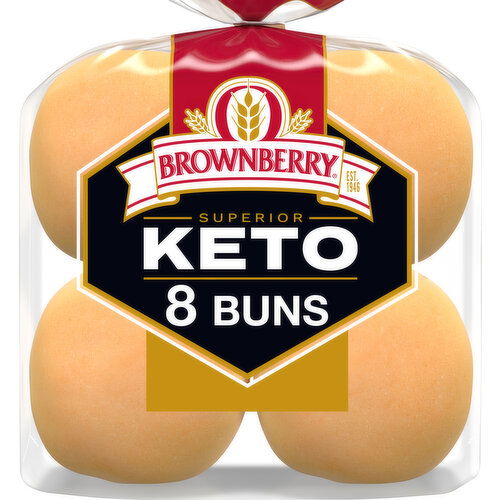 Brownberry Keto White Buns, 8 count, 12 oz