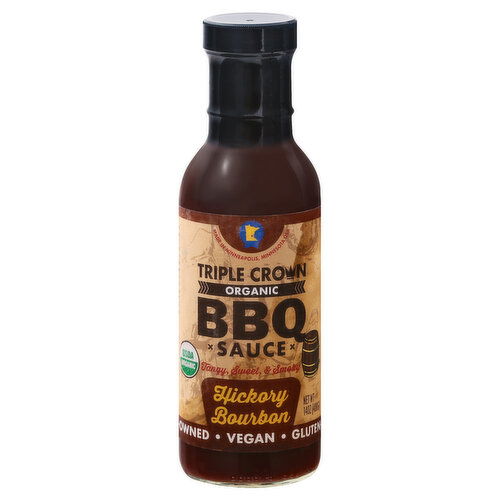 Triple Crown BBQ Sauce, Organic, Hickory Bourbon