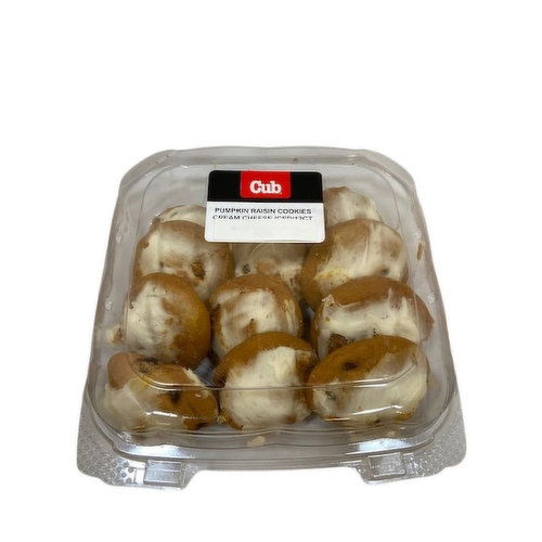 Cub Bakery Pumpkin Raisin Cookies with Iced Cream Cheese, 12 Count