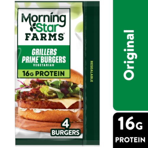 MorningStar Farms Grillers Prime Veggie Burgers, Grillers Prime