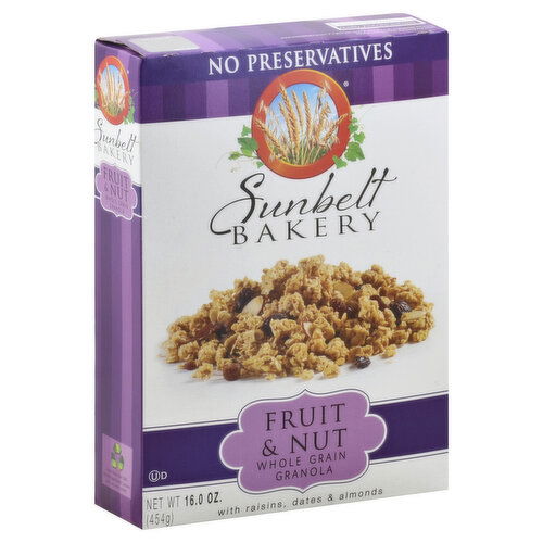 Sunbelt Bakery Granola, Whole Grain, Fruit & Nut