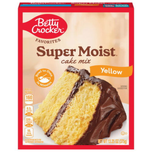 Betty Crocker Super Moist Cake Mix, Yellow