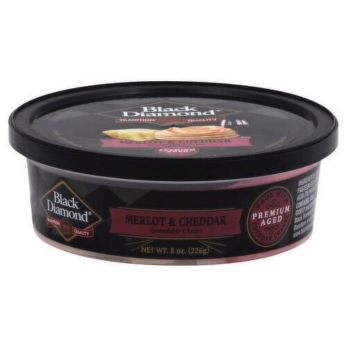 Black Diamond Spreadable Cheese, Merlot & Cheddar