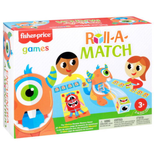 Fisher-Price Toy, Card Game, Roll A Match, 2-4 Players