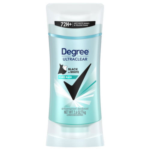 Degree Ultraclear Antiperspirant Deodorant, Pure Rain, Black + White