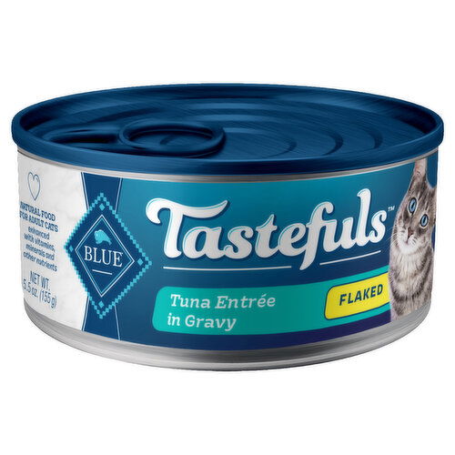 Blue Buffalo Blue Tastefuls Cat Food, Tuna Entree in Gravy, Flaked, Adult