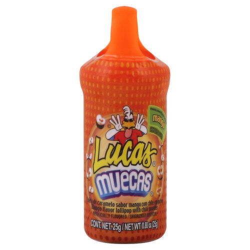 Lucas Muecas Lollipop, Mango Flavor, with Chili Powder