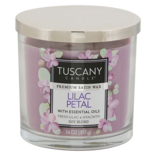 Tuscany Candle Candle, Fresh Lilac & Hyacinth, Soy Blend