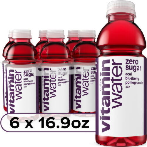 vitaminwater vitaminwater zero sugar Sugar xxx Açai Blueberry Pomegranate Nutrient Enhanced Flavored Water Beverage