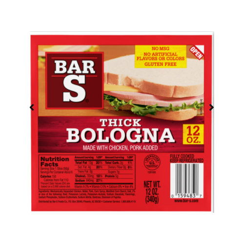 Bar-S Bologna Thick Sliced