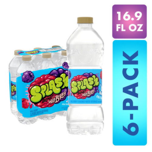 SPLASH Splash Blast Wild Berry Flavored Water Bottle 16.9 oz, 6 Count