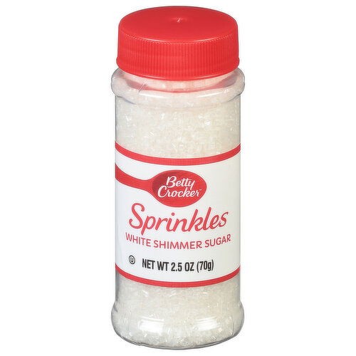 Betty Crocker Sprinkles, White Shimmer Sugar