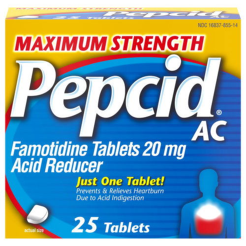 Pepcid AC Acid Reducer, Maximum Strength, 20 mg, Tablets