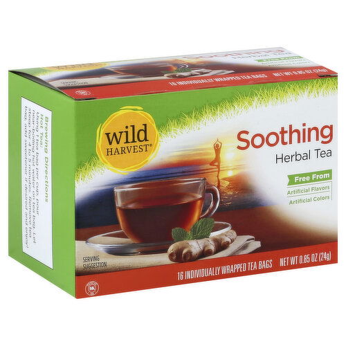 Wild Harvest Herbal Tea, Soothing, Bags