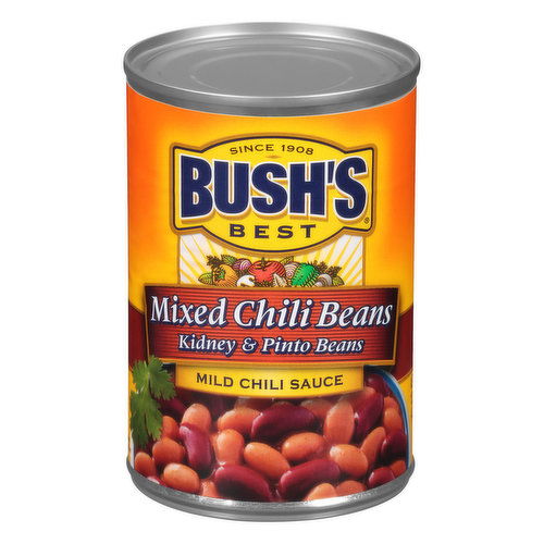 Bushs Best Mixed Chili Beans Kidney & Pinto Beans in Mild Chili Sauce