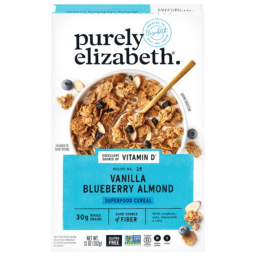 Purely Elizabeth Recipe No. 29 Vanilla Blueberry Almond Superfood Cereal