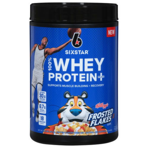 Six Star Protein Powder, Frosted Flakes, 100% Whey Protein Plus