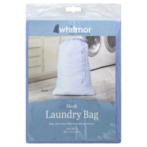 Whitmor Laundry Bag, Mesh, Azure