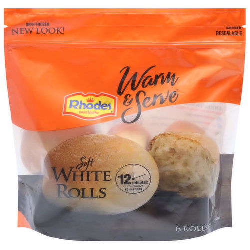 Rhodes Bake n Serv White Rolls, Soft