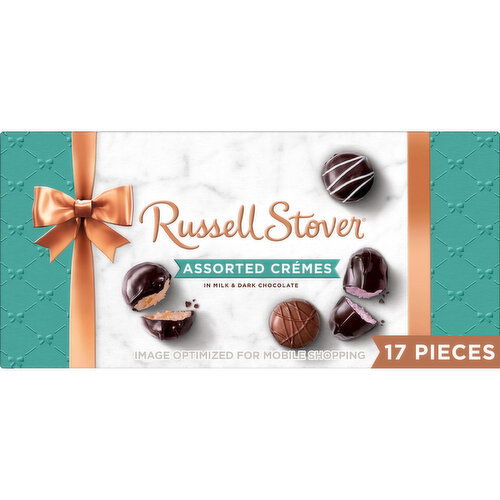 Russell Stover Bowline Assorted Crèmes Milk & Dark Chocolate Gift Box, 9.4 oz.