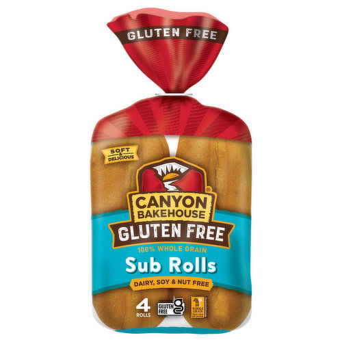 Canyon Bakehouse Sub Rolls, Gluten Free, Whole Grain