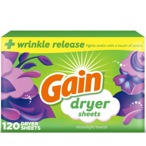 Gain Dryer Sheets, Moonlight Breeze Scent