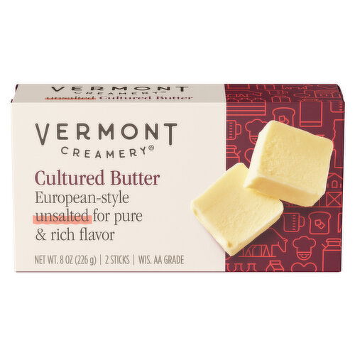 Vermont Creamery Cultured Unsalted Butter Sticks