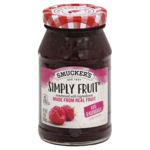 Smucker's Simply Fruit Fruit Spread, Red Raspberry