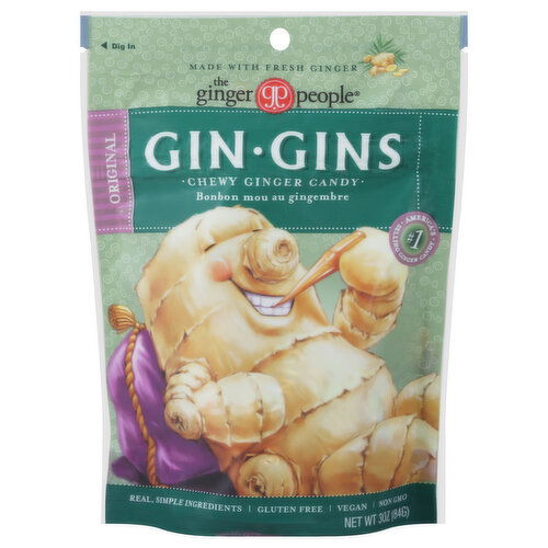 Ginger People Gin Gins Ginger Candy, Original, Chewy