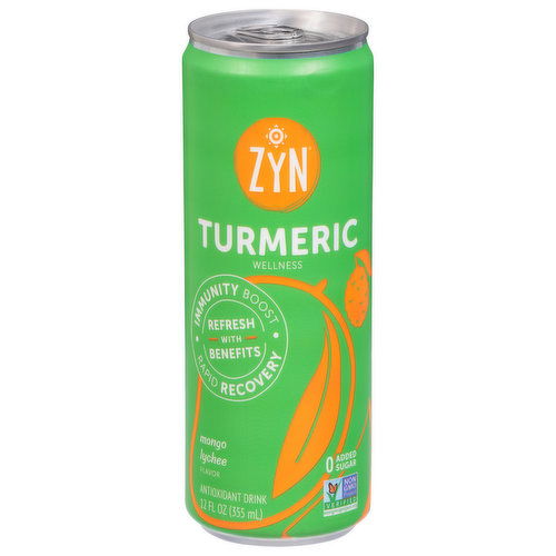 Zyn Antioxidant Drink, Mango Lychee Flavor, Turmeric Wellness